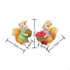 2 Pieces Squirrel Figurines Animal Statue Ornaments Sculpture for Office Cabinet
