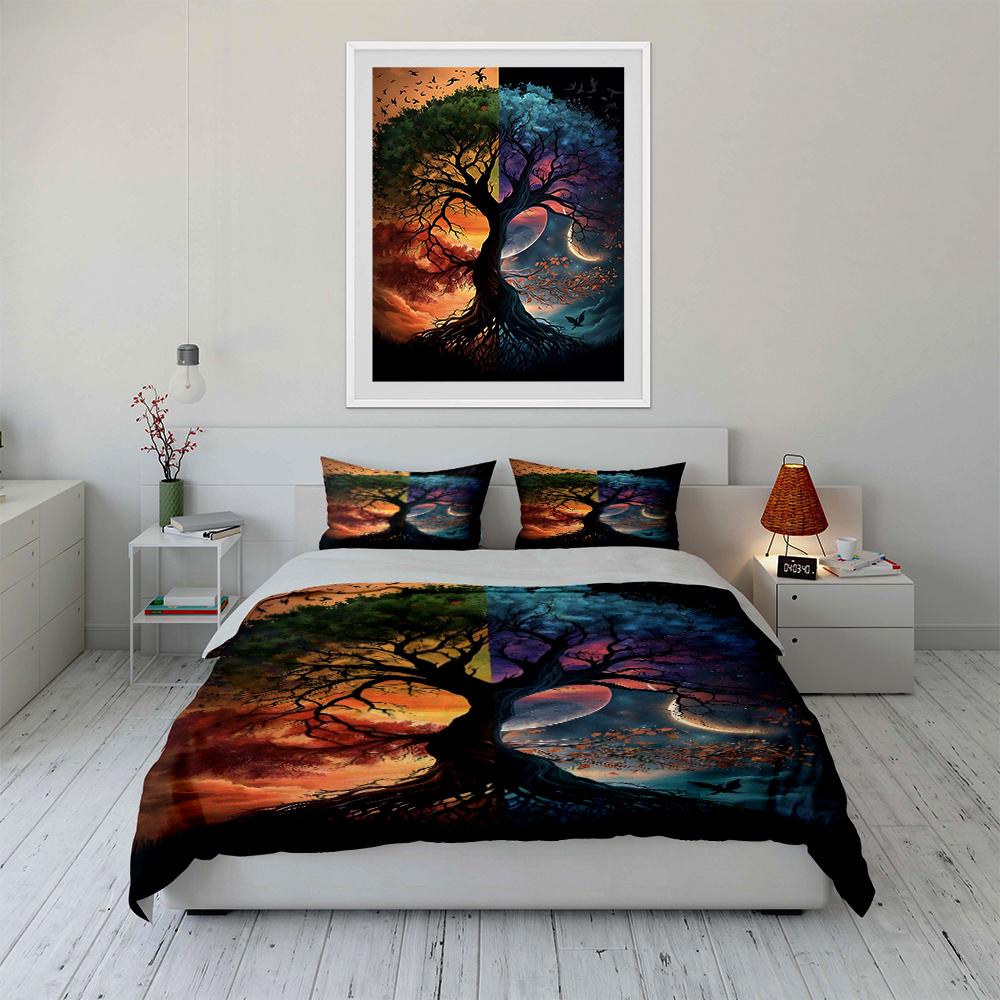 Fantasy Tree Design Bedding Set Bedding set (1 duvet cover, 2 pillowcases, duvet not included)