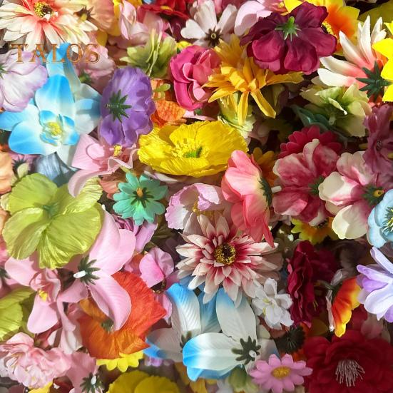 Ghirlanda di fiori artificiali, fiori di campo finti, decorazione da appendere, tenda floreale finta per primavera ed estate, casa, giardino, festa di nozze, arco, decorazione da parete