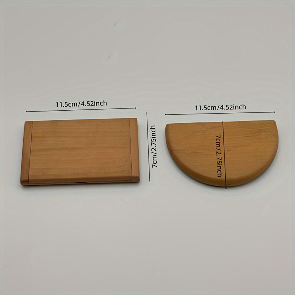 Peachwood Wooden Comb Mirror Set 2 in 1 Makeup Mirror Durable Foldable Pocket Mirror Makeup Tool