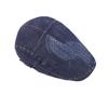 Herbst Schirmmütze Herren Britische Vintage Schiebermütze Denim Kappe Baskenmütze