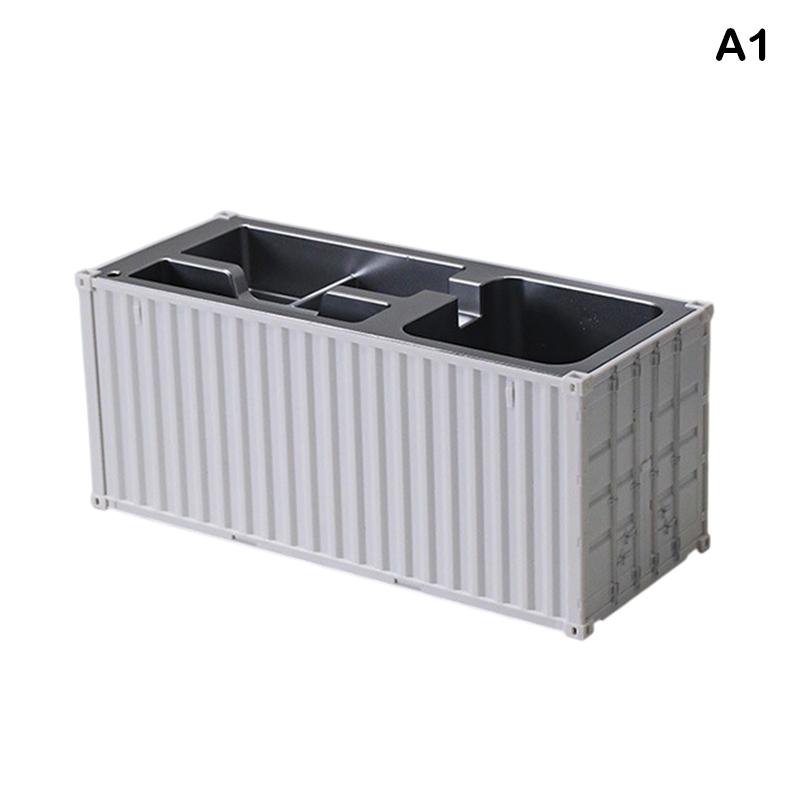 

1Pc 1:30 Container Model Pen Holder Simulated Cargo Container Stationery Organizer Desktop Storage Box Display Decororation светло-серый