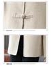 Mom's Elegant Wool Lapel Coat for Middle-Aged & Elderly Women - Autumn/Winter Fashion