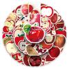 50 Sheets of Cute Fresh Graffiti Stickers: Apple-Inspired Decor for Mobile Phones
