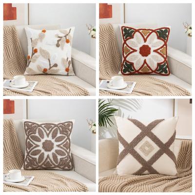 Cuscino Boho Senza Imbottitura Geometrico Tuft Federa Casa Soggiorno Divano Nappa Cuscino Schienale
