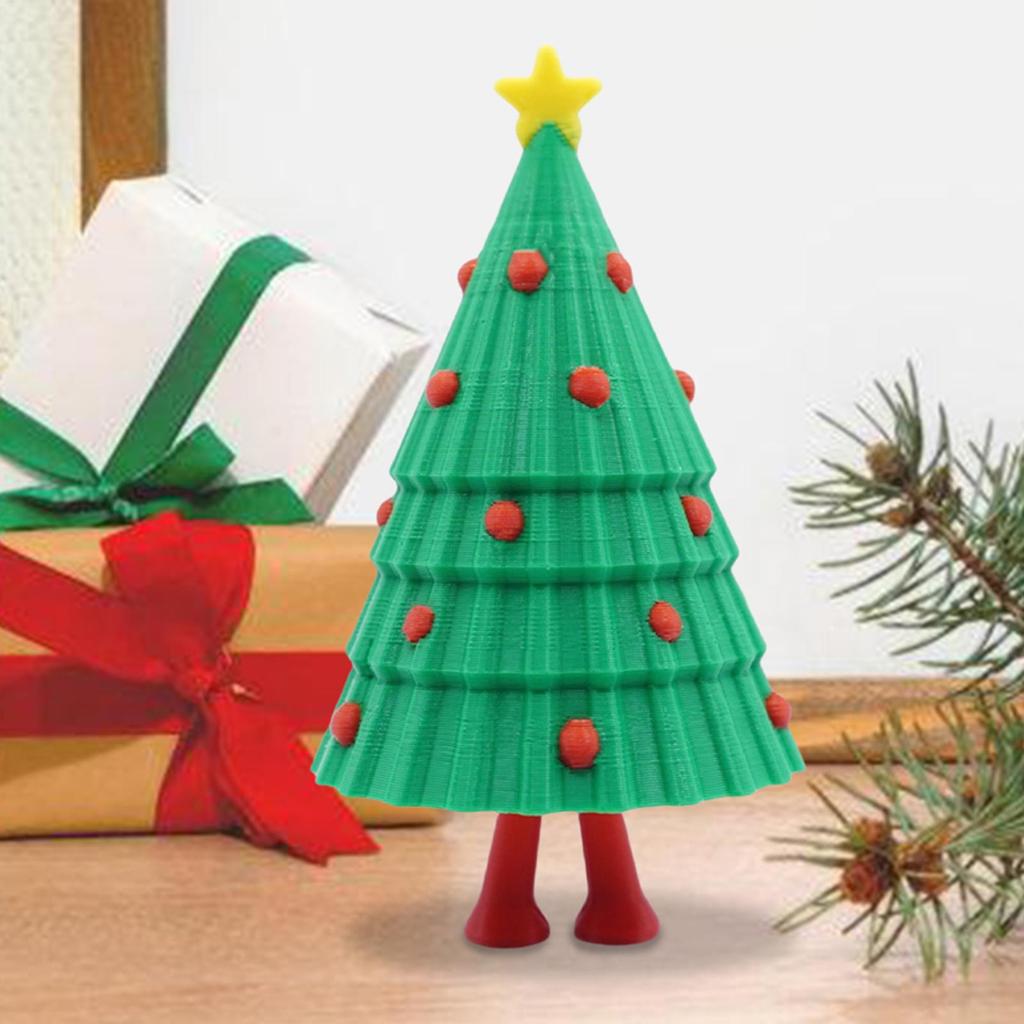 Desk Christmas Tree Press Jump Figurines Interactive Christmas Tree Toy For Adults Goodie Bag Classroom Prize Bedside Table