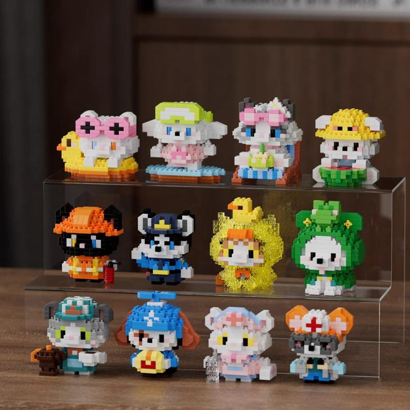 Children's Micro-Particle Building Block Animal Figurines: Creative Assembled Toys for Boys and Girls