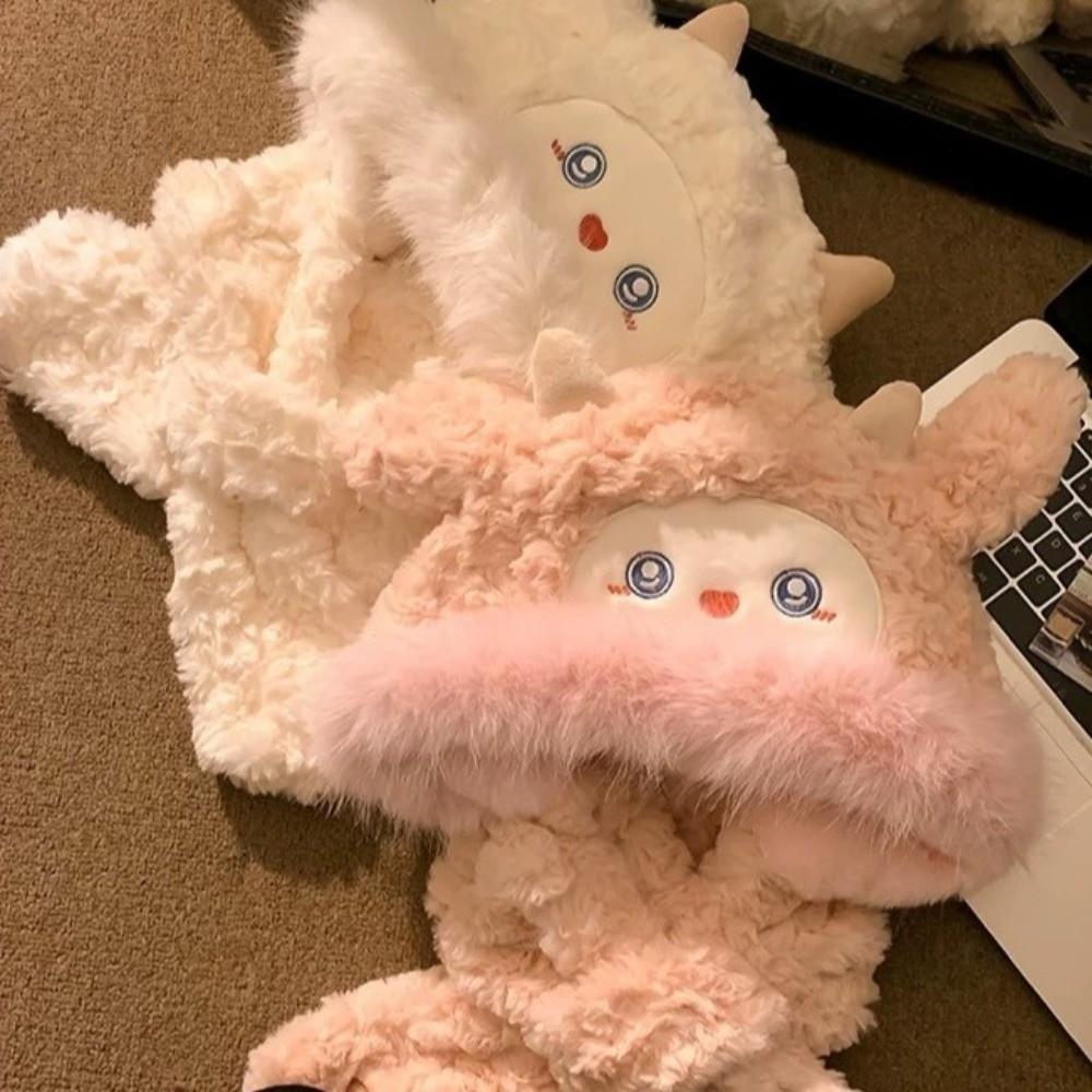 Warm Little Sheep Plush Hat Thickened Lei Feng Cap Soft Animals Beanie Hats Winter Autumn