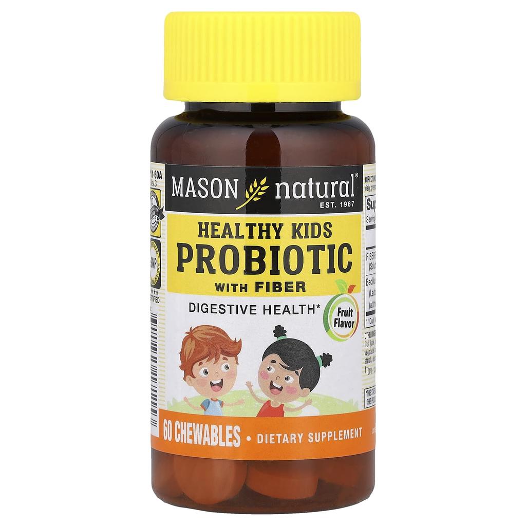 Healthy Children's Probiotics with Dietary Fiber, Chewable Tablets 60