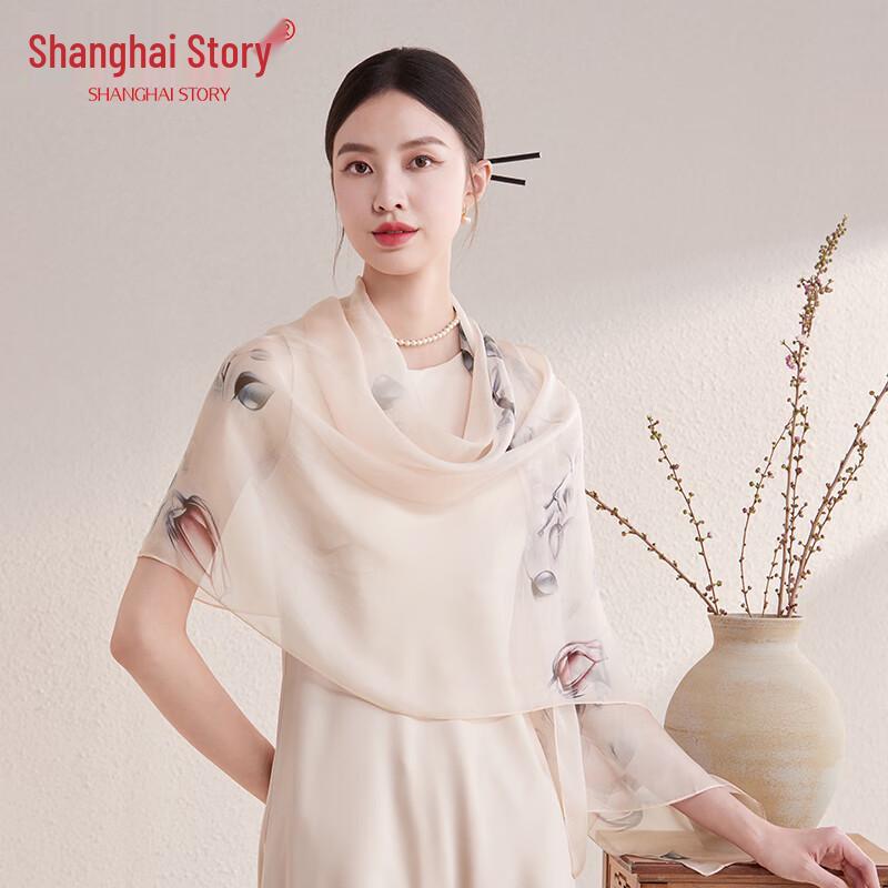 

Shanghai Story Women s 100% Mulberry Silk Scarf Shawl