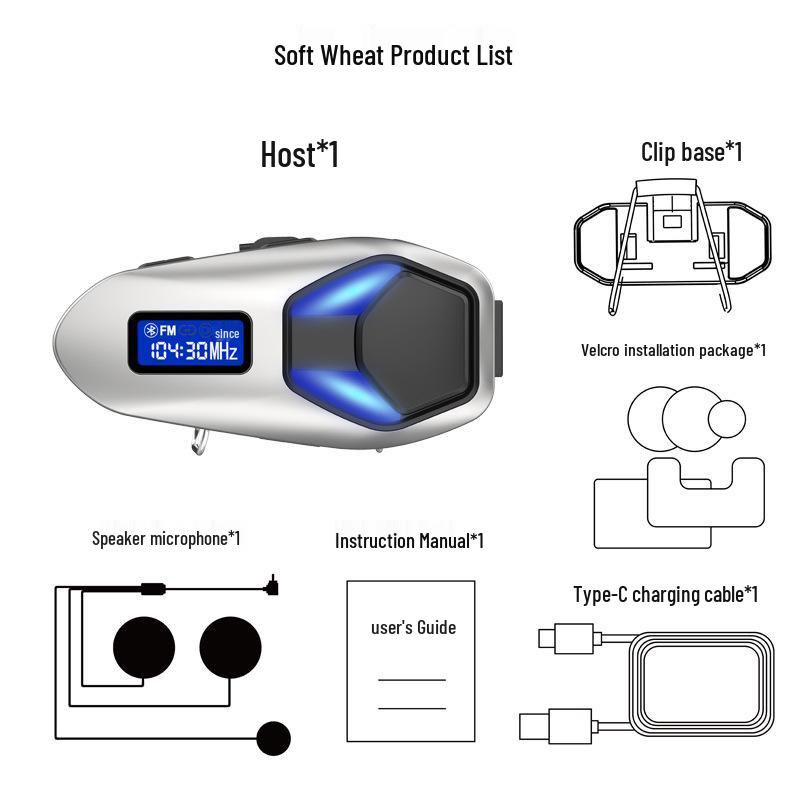 K12 Zinc Alloy Bluetooth Helmet Headset with FM Radio, Waterproof, Long Battery Life for Riding & Music.