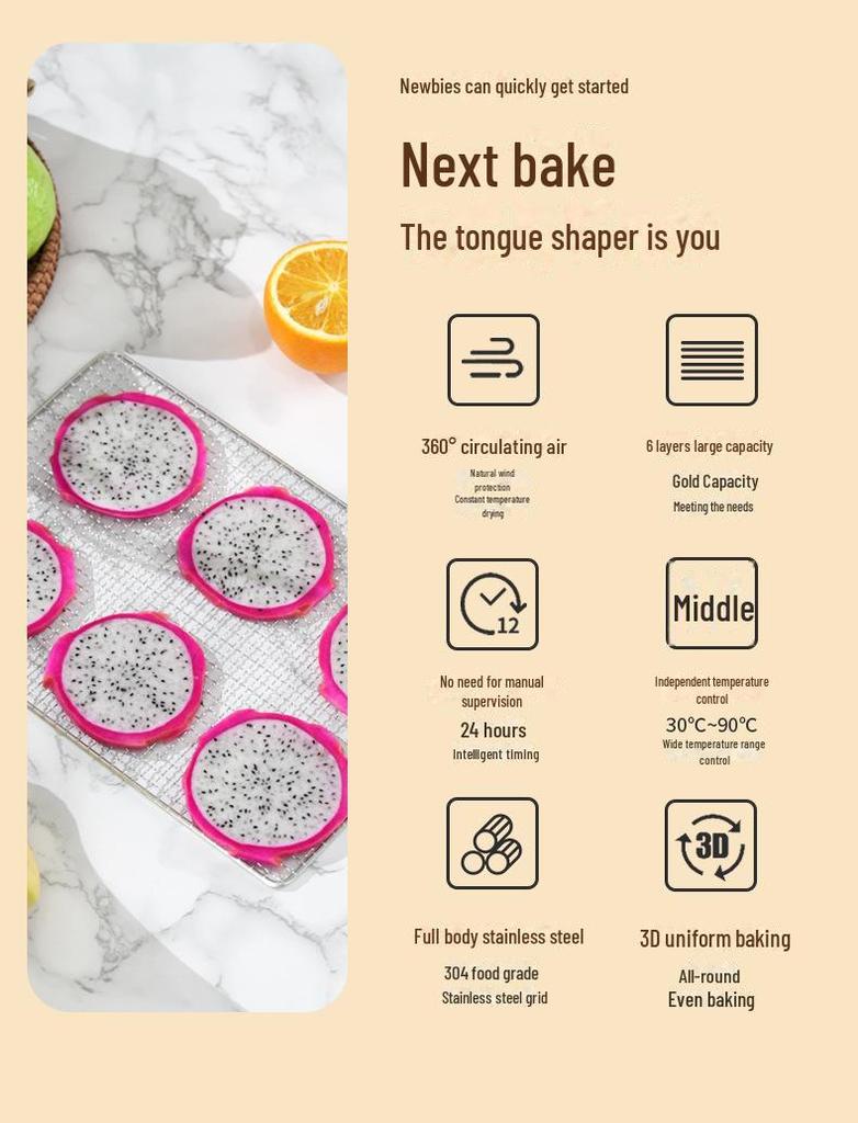 International Best-Selling Food Dehydrator: Smart Timer for Pet Treats, Vegetables, and Fruits