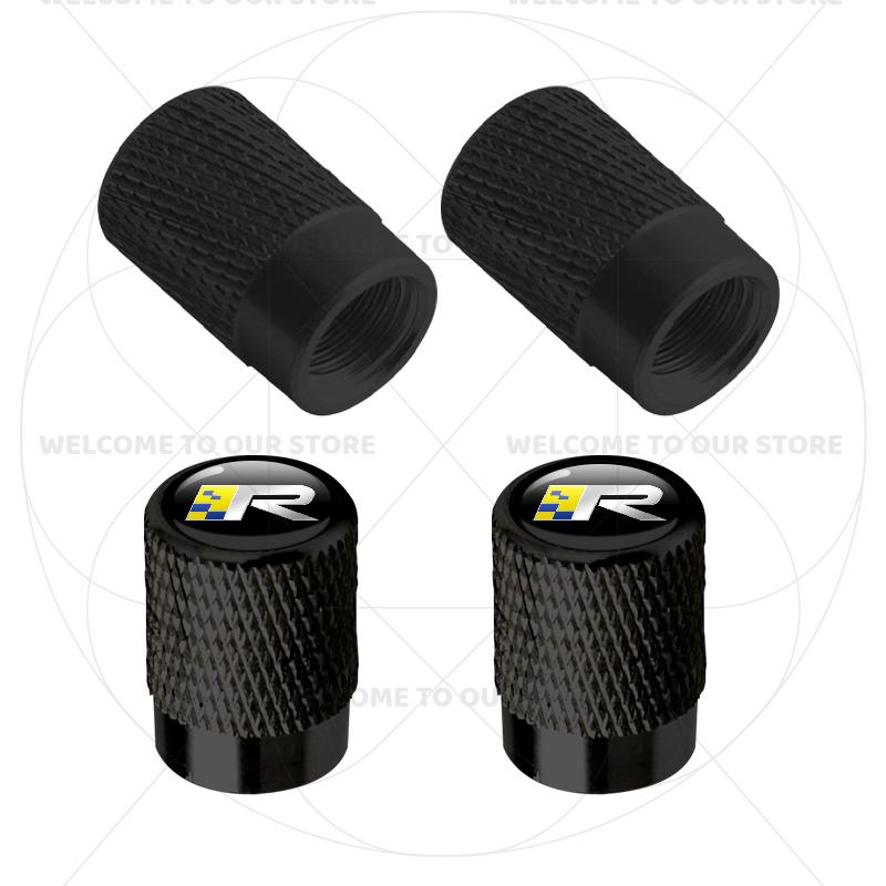 

For Volvo R Design Emblem S90 V90 XC60 T8 V70 S60 V60 EX30 Moose 4Pcs Aluminum Car Tire Valve Caps Wheel Stem Air Dust Covers