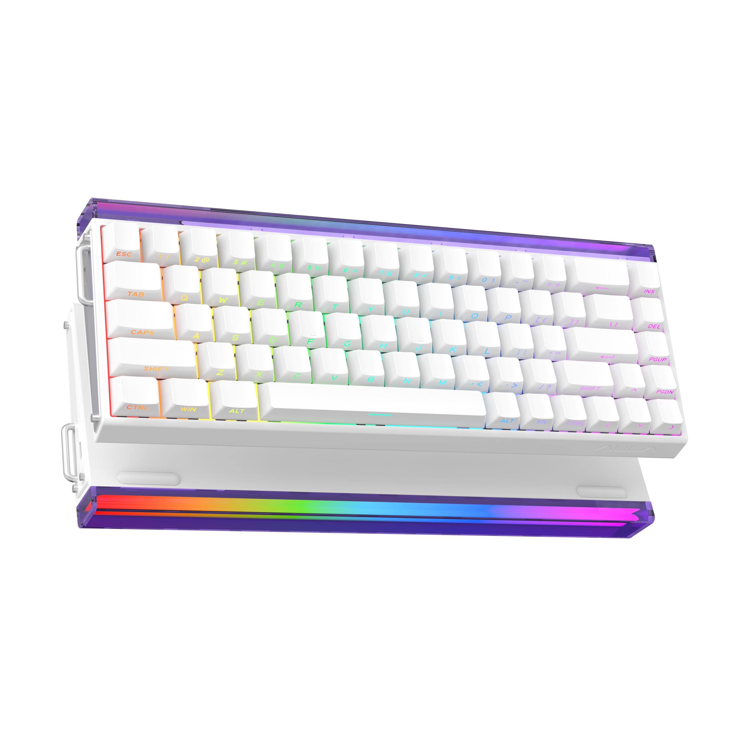 

MechLands Aula Hero68 HE Wired Magnetic Gaming Keyboard with Rapid Hole Effect Adjustable 8kHz RGB Lightbox Backlight Switches, 0.01mm Actuation, білий
