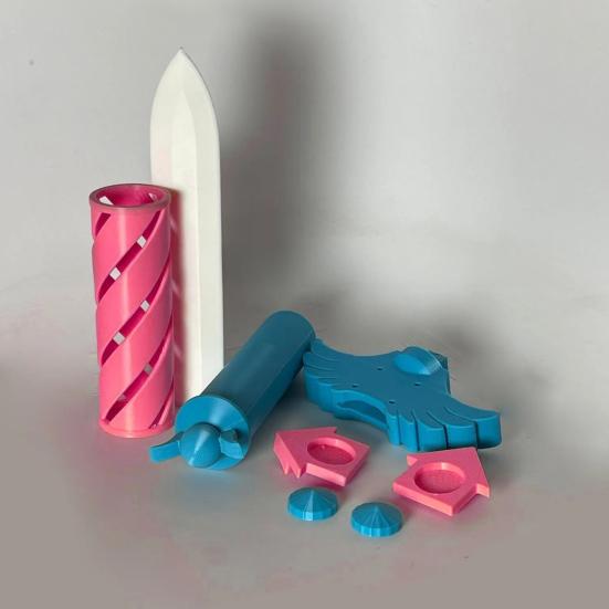 1/2Pcs Plastic Pocket Cutter with Secret Compartment Heavy Duty Korean Traditional Game Movie Character Role-play Mini Cutter Props