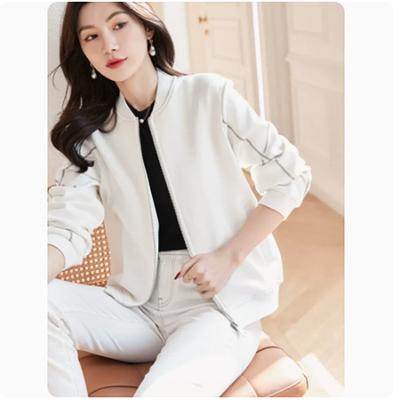 Frühling/Herbst Baseballjacke für Damen, lockere, kurze Jacke