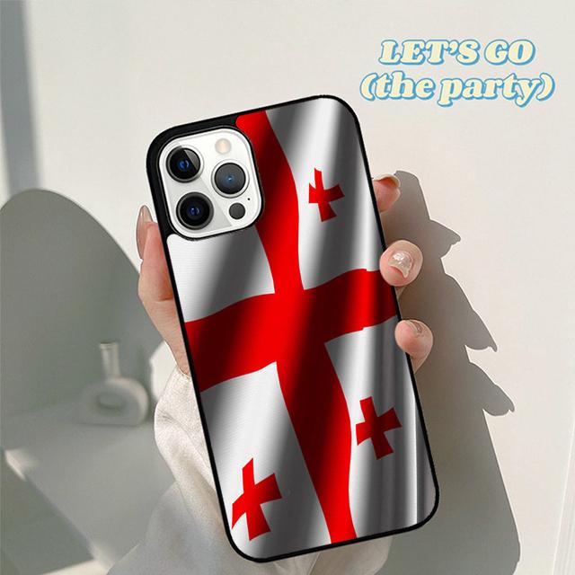 Autumu Georgia Grunge Flag Phone Case Cover for iPhone 17 Air 16 16e 15 12 11 13 14 Pro Max Apple Plus Coque