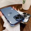 Plating Clear Soft Silicone Case For iPhone 16 15 14 12 11 13 Pro Max Plus X XR XS Max Shockproof Transparent Cover