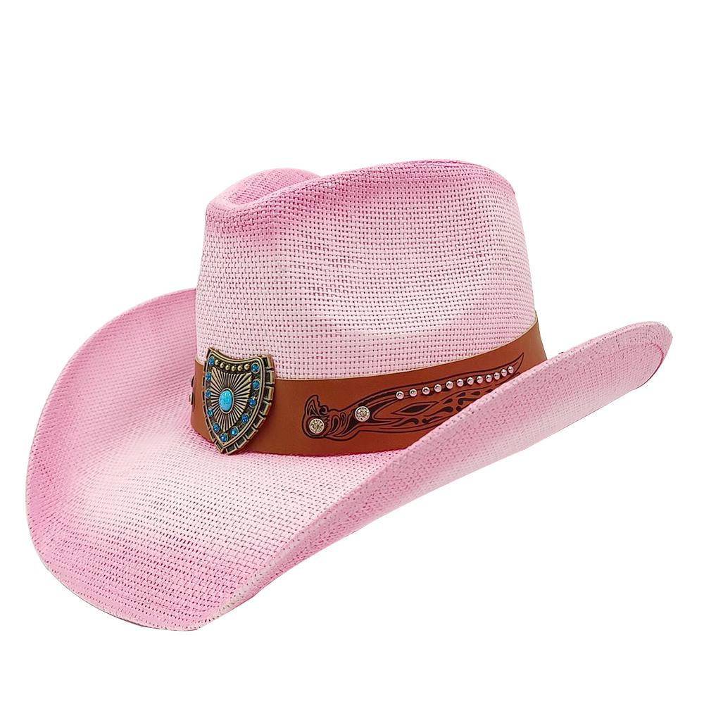 Western Cowboy Hat Straw Hat Men and Women Beach Sun Hat Retro Gentleman Ladies Cowboy Jazz Outdoor Travel Summer New Cowboy Hat