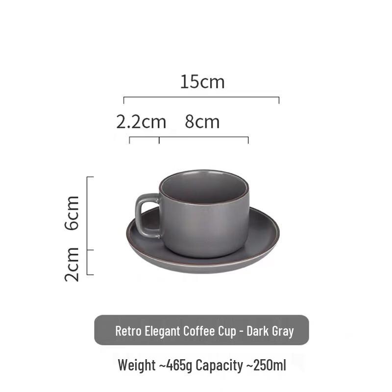 

OLOEY Vintage Bone China Coffee Cup & Saucer Set