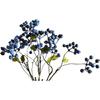 18 Inch Artificial Blueberry Fruits Branches Fake Berries Blue Decorative for Wedding DIY Garland and Holiday Ornaments Pack of 3 Blue