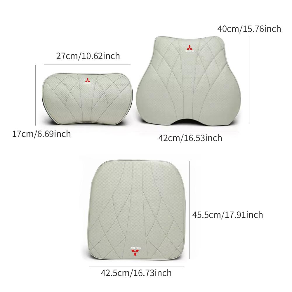 Car Memory Foam Headrest Lumbar Support Pillow Seat Pad Cushion Accessories For Mitsubishi Ralliart ASX Lancer L200 Pajero ASX