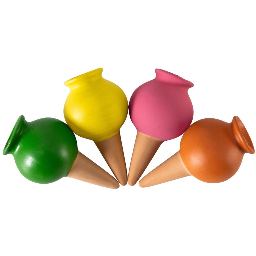 4Pcs Small Wine Bottle Automatic Plant Dripper Self Watering Irrigation Device for Garden Yard Plant Lawn Flower