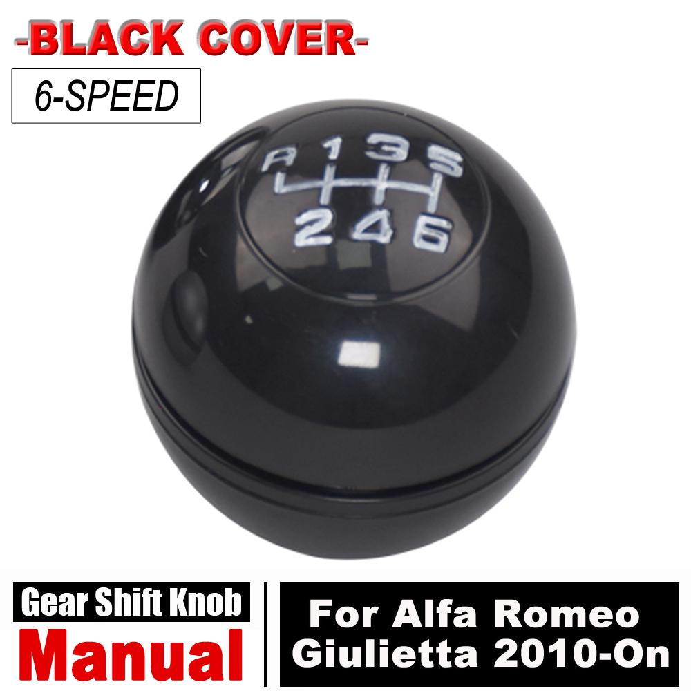 

Car 6 Speed Gear Shift Knob Chrome Lever Handball Car Gear Shift Knob For Alfa Romeo Giulietta 2010-2018 Car Accessory чорний