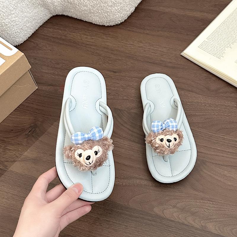 

Модные шлепанцы на плоской подошве, мультяшные милые шлепанцы Ширли Мэй, женская летняя ретро-повседневная обувь на толстой подошве, крутые шлепанцы 35