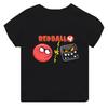 Hot Sale Red Ball 4 Print Cartoon Kids Funny Summer Tops Men Women Adults Children Boy Gril Kids Parent Child Cotton T shirt