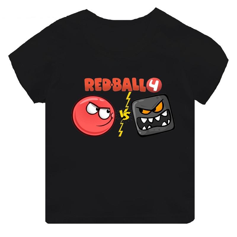 Hot Sale Red Ball 4 Print Cartoon Kids Funny Summer Tops Men Women Adults Children Boy Gril Kids Parent Child Cotton T shirt