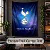 Tapeçaria de Parede Personalizada, Texto Personalizado do Tottenham Hotspur FC, Arte de Parede em Tecido Macio Para Decoração de Interiores