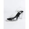 12Cm Clear Heel Cool Slippers Women's 2026 New Season French Transparent Versatile Chubby Sandals Slim Heel LFD-69192-1