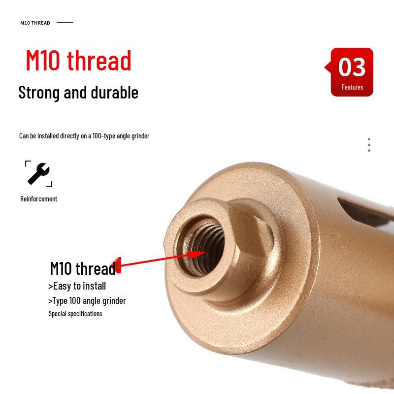 M10 Angle Grinder for Tile and Stone: Hole Opener and Polisher with Drill Bit