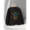Kids Sweatshirt Casual Fashion Pure Round Neck Fashion Graffiti Star Pattern Easy Daily Clothing,Spring Fall Sweatshirt