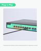 LINOVISION Full Gigabit 4 BT 90W 4 30W 2 GE and 1 Gigabit SFP IEEE Total Power Budget 90W Output On Ports Long Range PoE 8-Port PoE++ Switch, Ports,