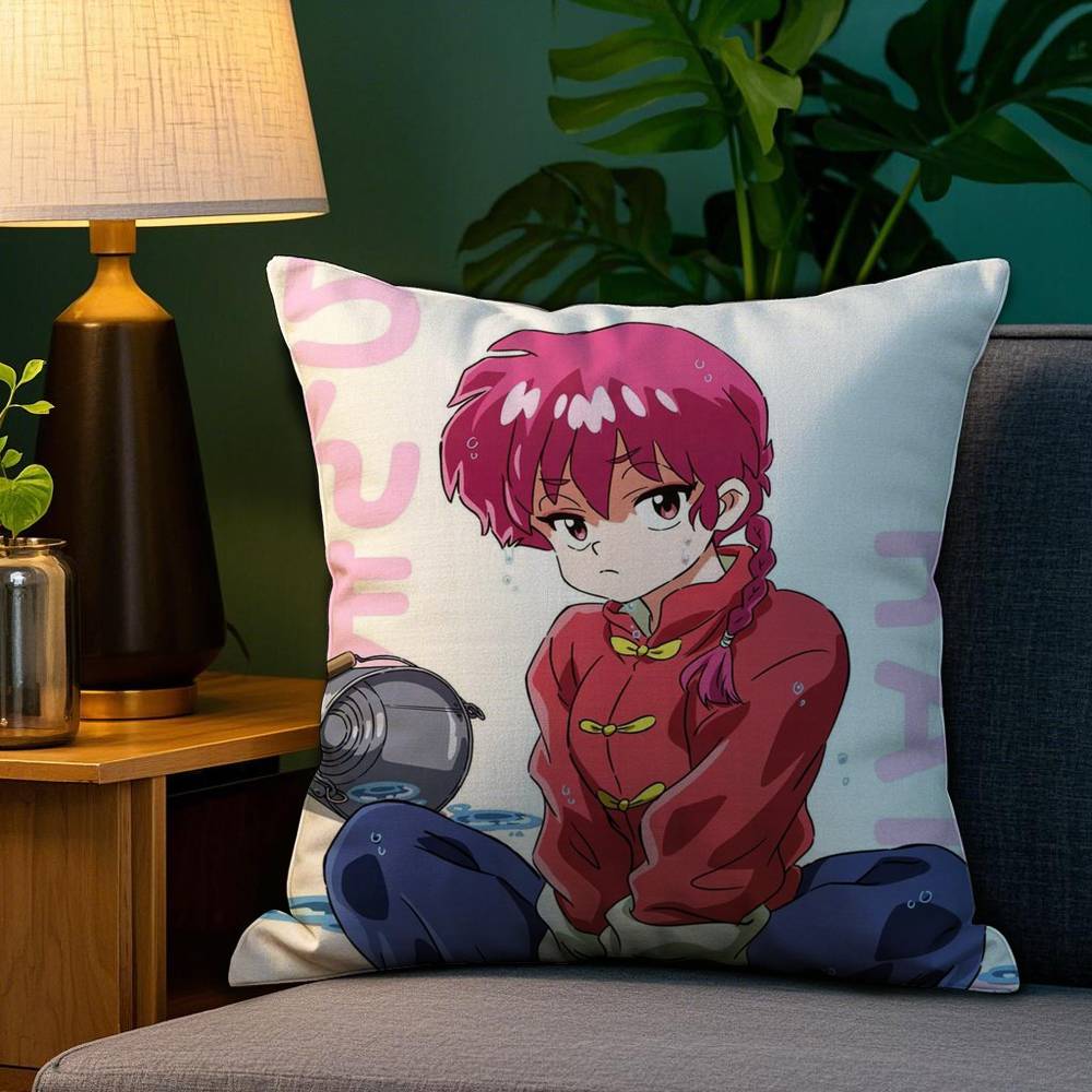 Cartoon R-Ranma1 2 Kissenbezug Sofa Wohnzimmer Schlafzimmer Beidseitig bedruckt Quadratisches Kissen Nickerchen Kissenbezug
