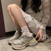 Zhou Yutong has the same Galaxy Trail~ retro silver dad shoes women's casual sports shoes 2025 autumn new models