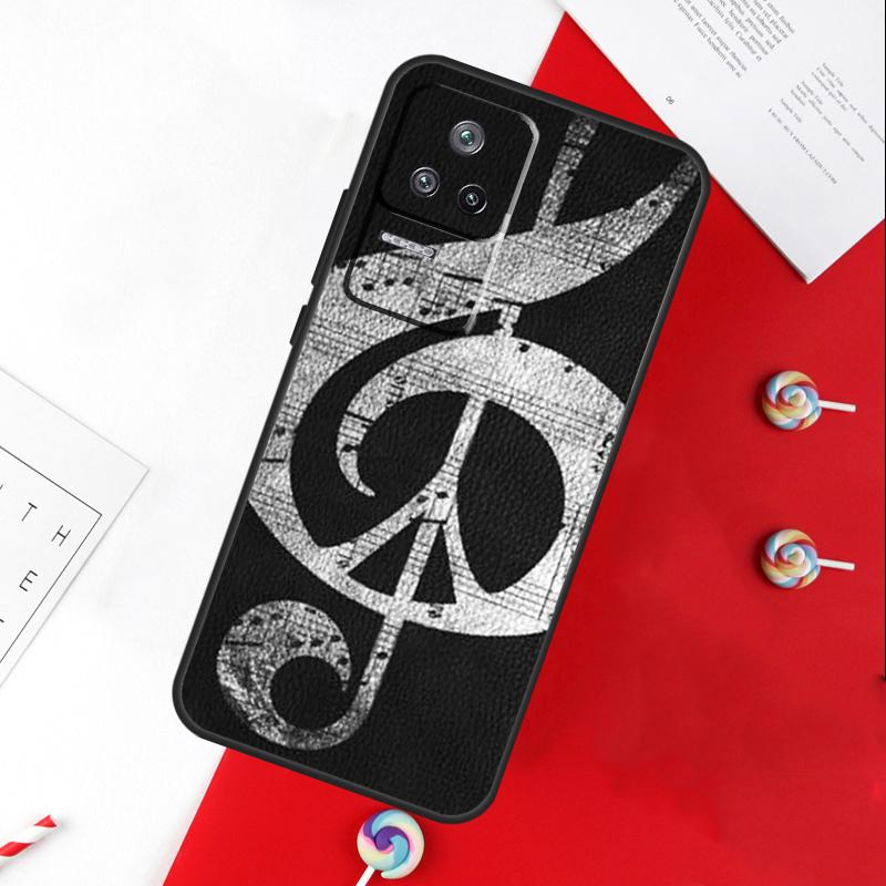 Music Note Cover For Xiaomi 15 Ultra 13 14 11T 12T 13T 14T Pro POCO X7 Pro X3 X5 X6 M6 F5 F6 Pro Case