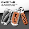 Zinc Alloy Leather Car Remote Key Case Cover Shell For Niro Sportage R Soul Ceed GT Stinger Sorento Cerato Forte Telluride