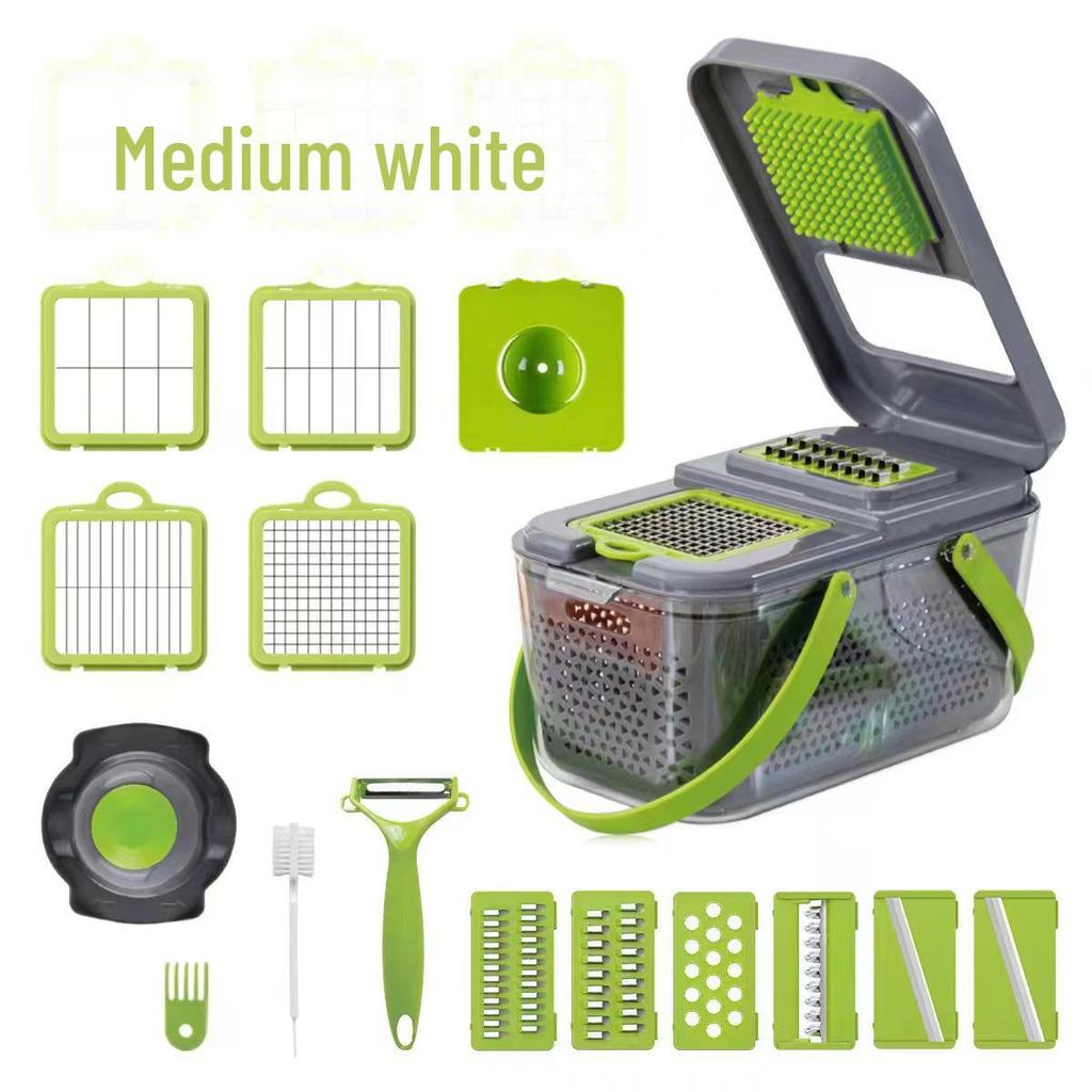 22-Piece Kitchen Vegetable Cutter, Slicer, Grater, and Dicer Set