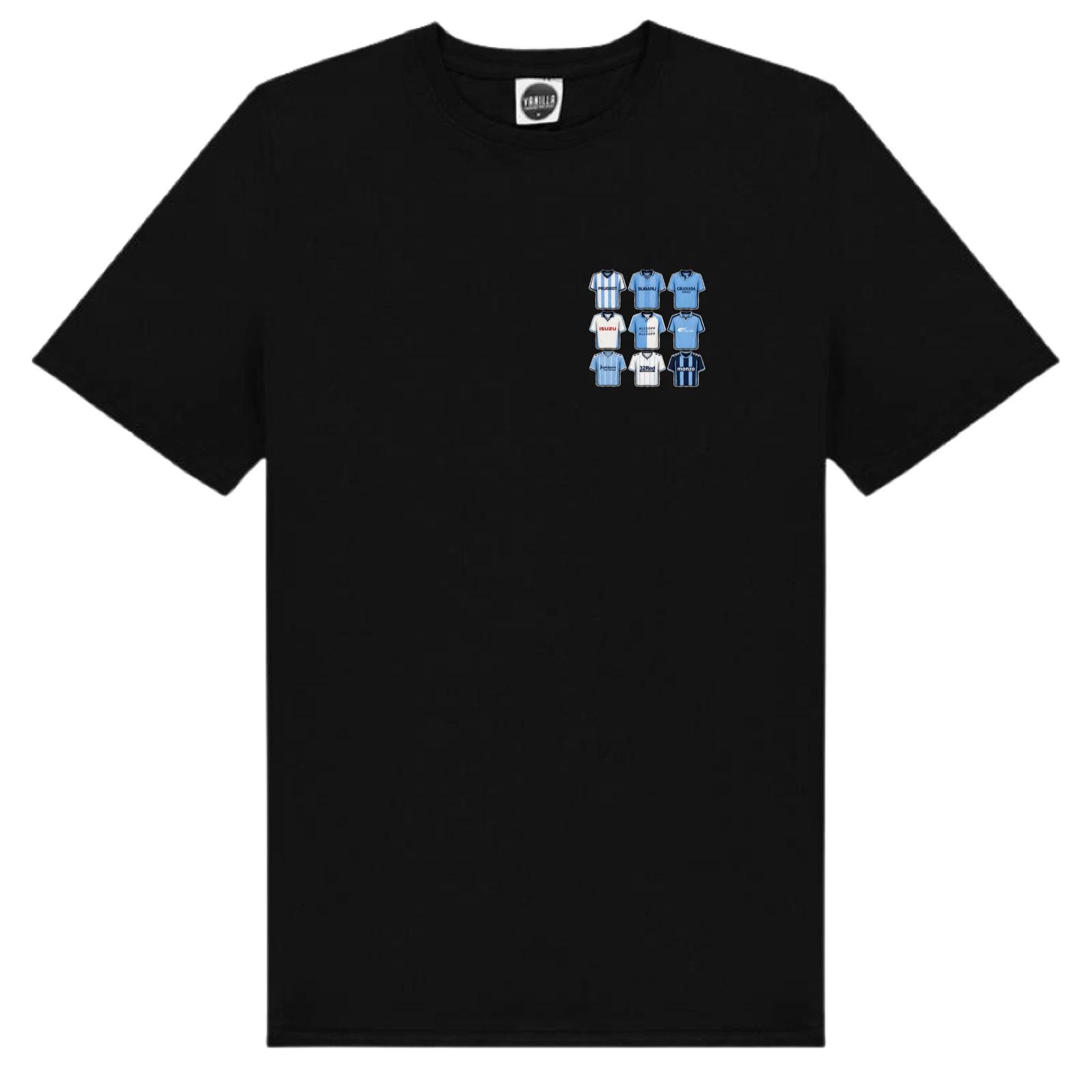 Coventry City FC T-Shirt Old Shirts Style Mix Shirt CCFC Birthday Gift S