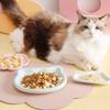 Ceramic Cats Feeding Bowl Whisker Friendly Kitten Food Dish Wide Shallow Pet Feeder