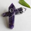 Natural Dreamy Amethyst Smoking Pipes Elegant Quartz Crystal Point Obelisk Wand