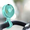 Stroller Fan LED Display Portable Flexible Clip Fan Rechargeable Battery Operated Personal Mini Handheld Car Crib For Baby