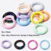 5pcs 20mm Spring O-Ring Buckles Multicolors Snap Clasp Clip Round Push Trigger  Purses Handbags