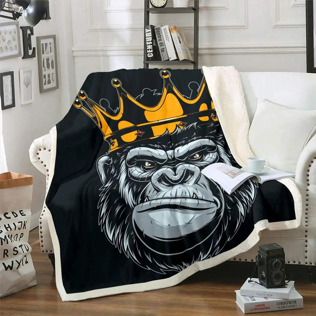 Queen'S Crown Flange Fleece Blanket Living Room Bedroom Decorative Blanket