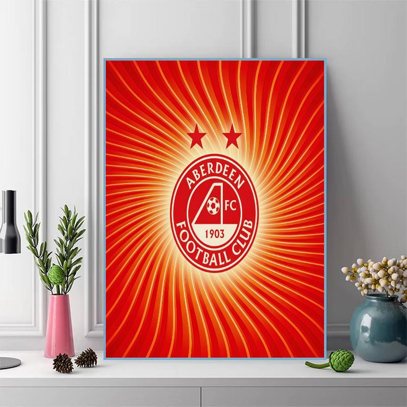 Aberdeen F.C 100% Round Full Drill 5D DIY Diamond Painting Embroidery Cross Stitch Rhinestone Décor