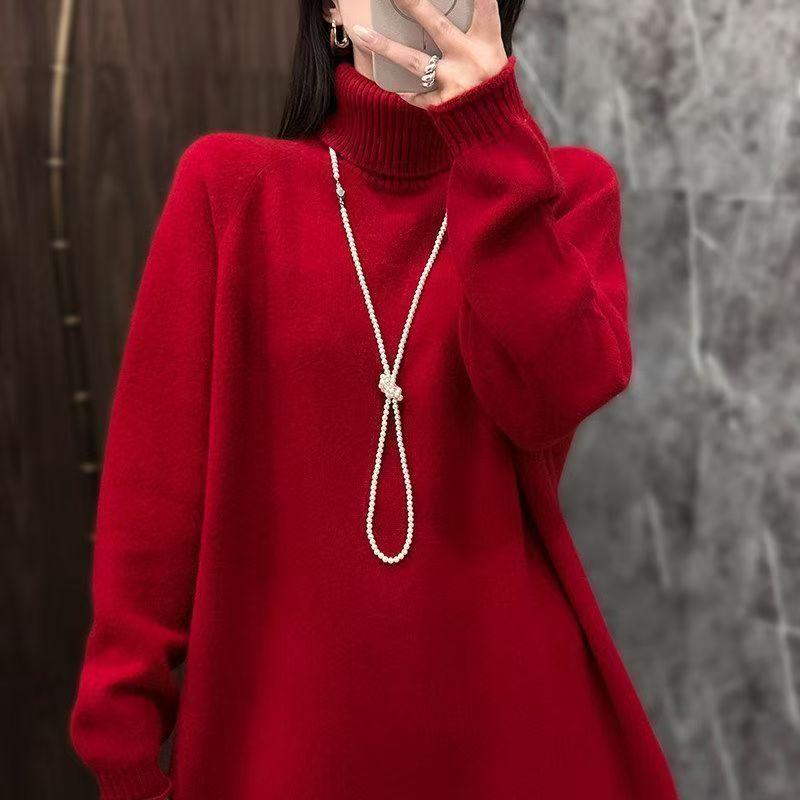 2026 Autumn-Winter High Neck Women's Loose Knit Sweater