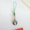 Cartoon Panda Bamboo Keychain Pendant - Cute School Bag Accessory and Creative Gift for Students